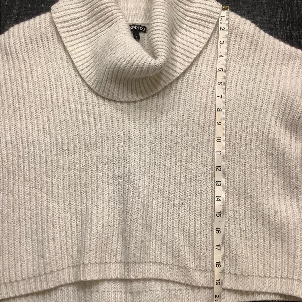 Express Cream Cowl Neck Sweater